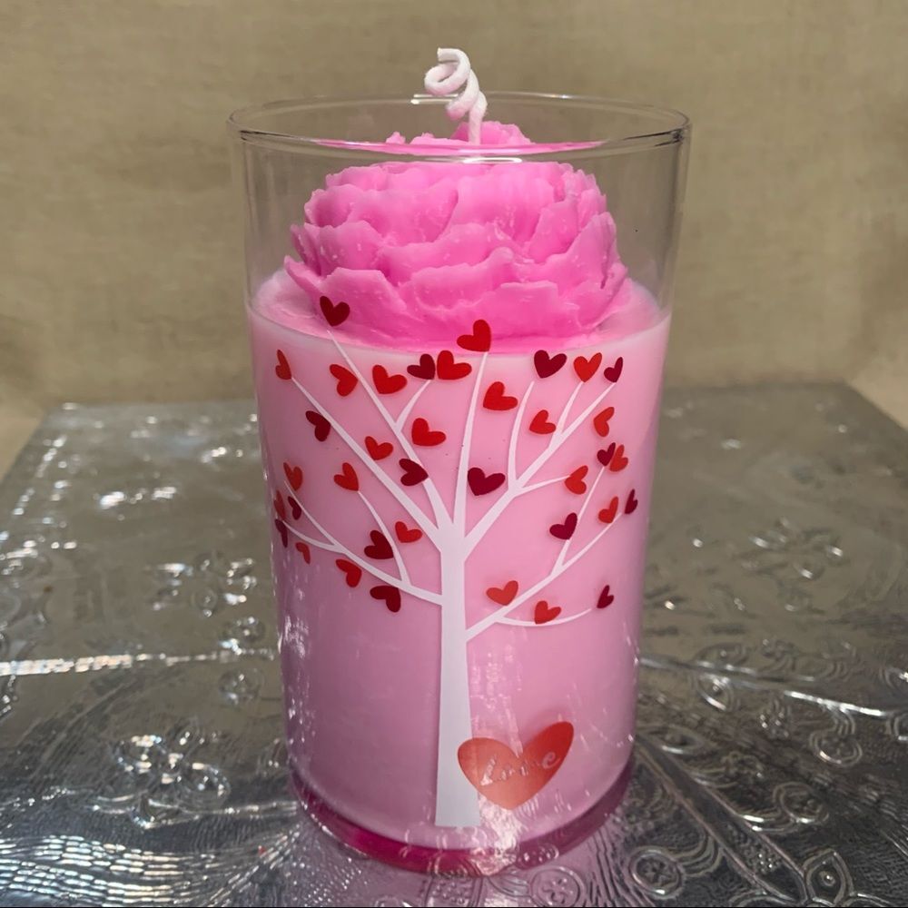 Organic 100% Soy Candle Peonies Love